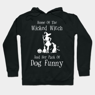 Home Of The Wicked Witch And Her Pack Of Dog Funny Halloween Hoodie